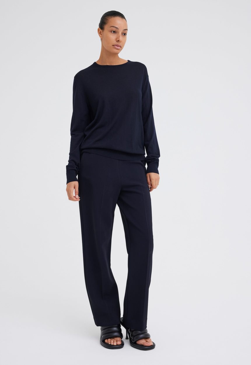 Jac + Jack Layton Merino Wool Sweater - Darkest Navy